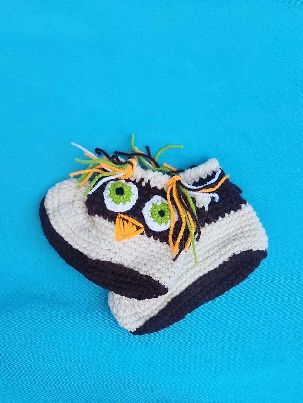 Crochet Owl Booties/ Slippers! New! Adorable
